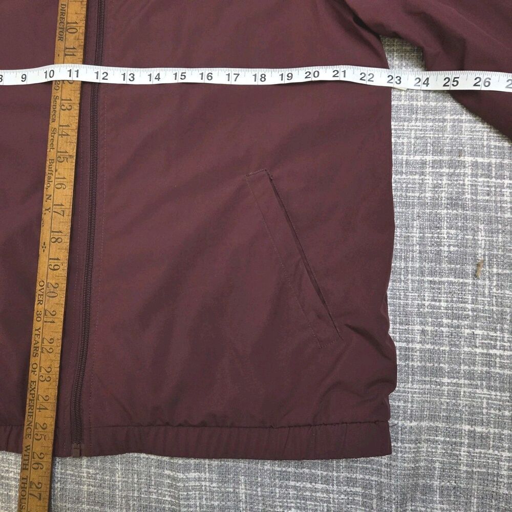 Vans Windbreaker Jacket Women's L/XL Hooded Lightweight Skater Style Maroon - Picture 5 of 10